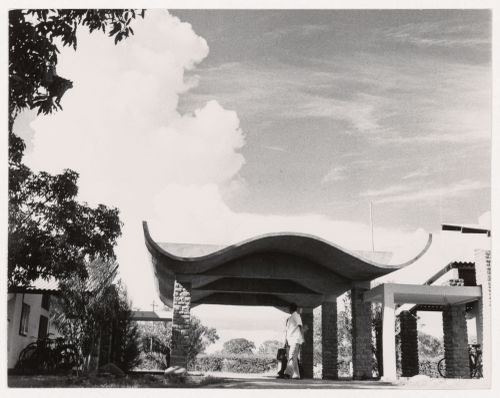 View of the Architect's Office's portico, Sector 19, Chandigarh, India