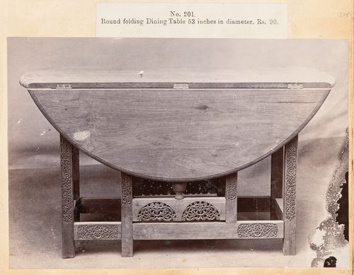 View of tables, F. Beato Limited, C Road, Mandalay, Burma (now Myanmar)