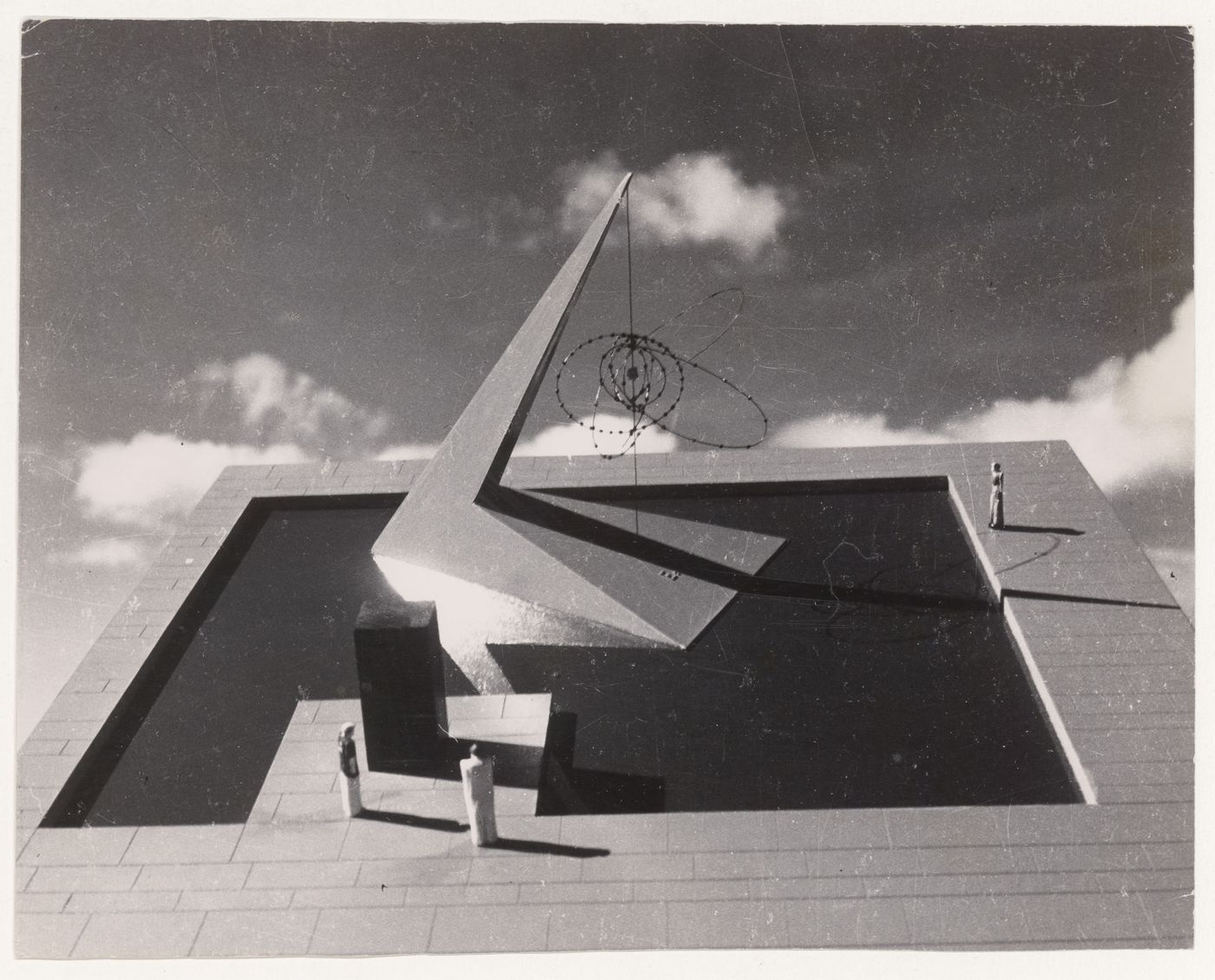 View of the model for the Atomic Energy Monument, Panjab University, Sector 14, Chandigarh, India