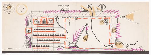 Fun Palace: section showing potential use of interior spaces