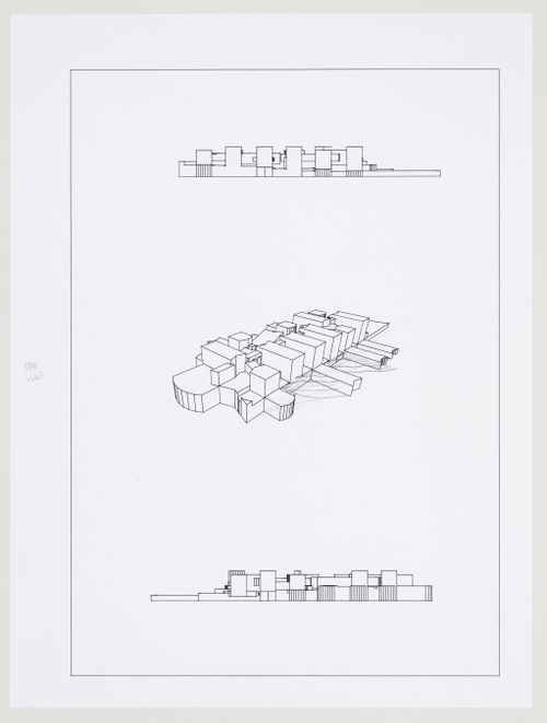 Elevations and perspective, Biozentrum - Biology Center for the J.W. Goethe University, Frankfurt am Main, Germany