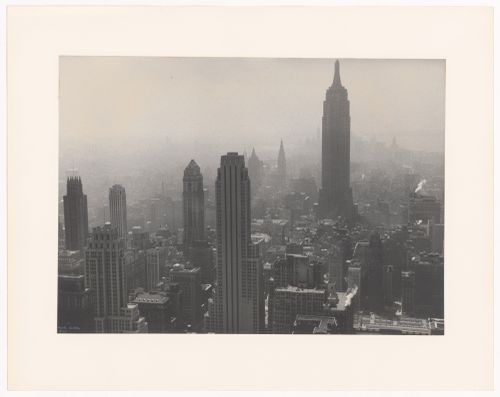 Manhattan midtown skyline with Empire State Building on right, New York City, New York