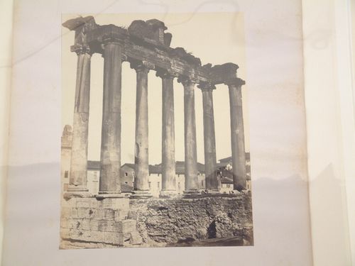 View of the Tempio di Saturno in the Roman Forum, Rome, Italy