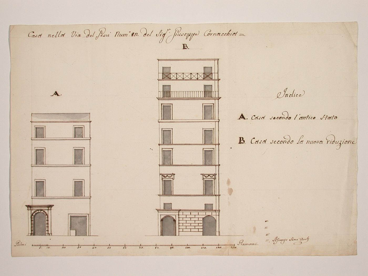 Casa Nella Via Del Pesci Num 8 Del Sig. Giuseppe Cornacchiel