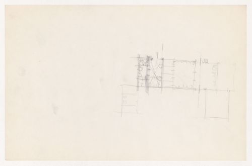 Partial sketch plan for the Metallurgy Building, Illinois Institute of Technology, Chicago