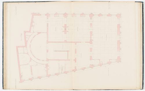 Working drawing for the Chambre des Notaires: Second floor plan