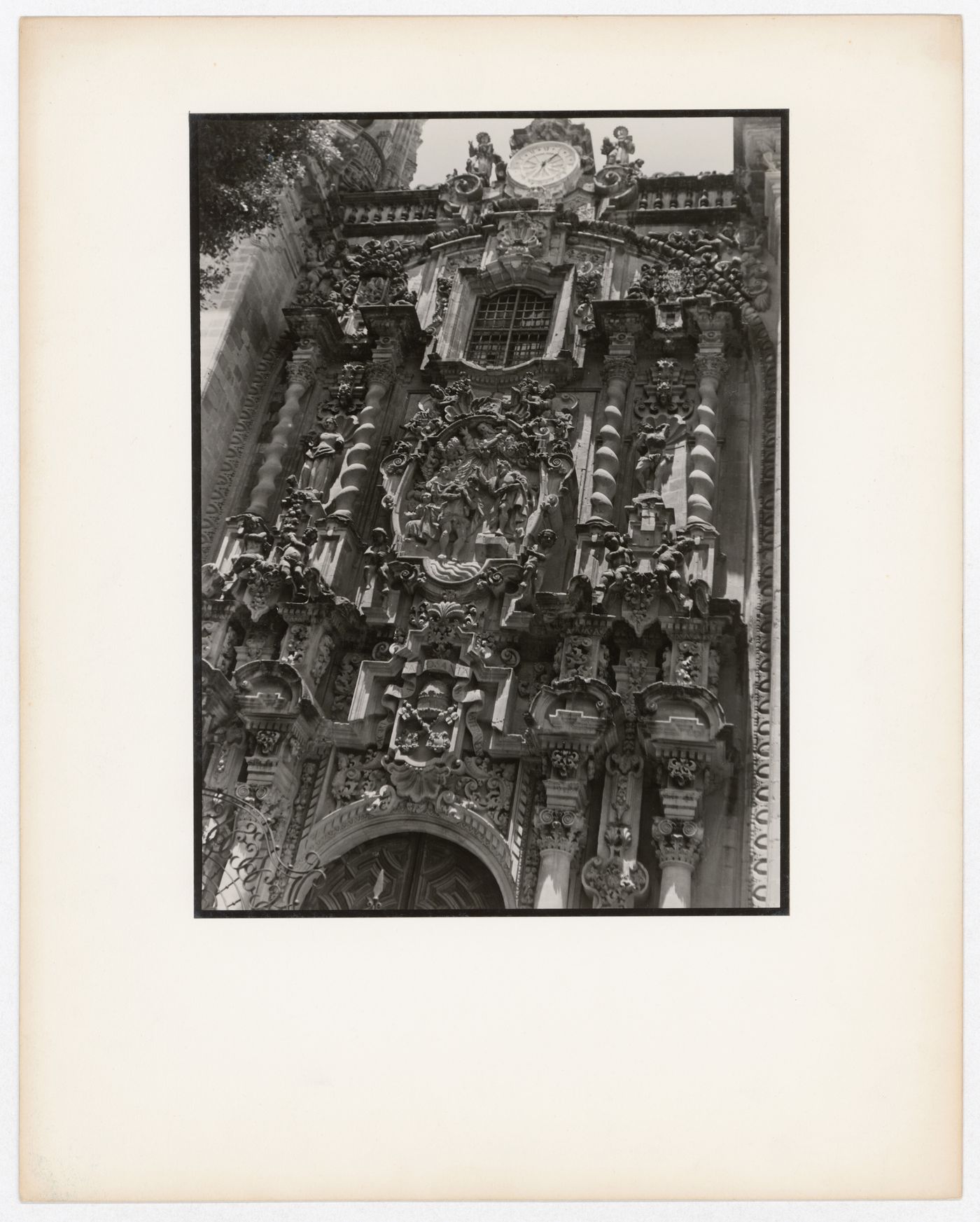 Partial view of the principal façade, Santa Prisca, Taxco de Alarcón, Mexico