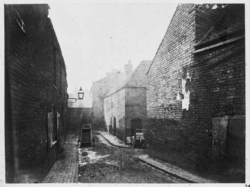 View of Henn Street, Birmingham, England, corner of Balloon Street, Birmingham, England