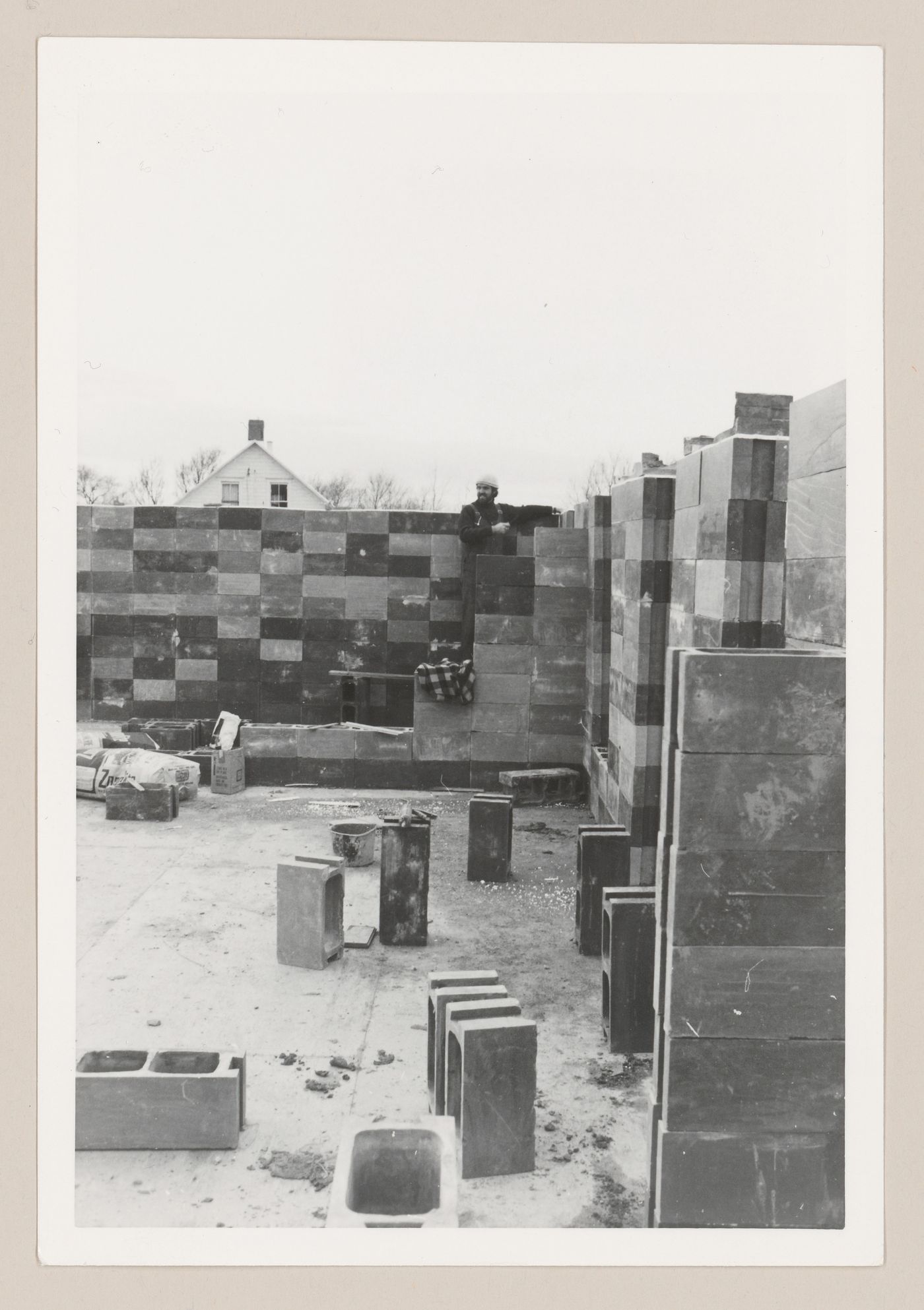 View of Maison Lessard under construction in Saint-François-du-Lac, Québec