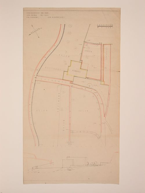 Dexel House / Studies - site plan,elevation