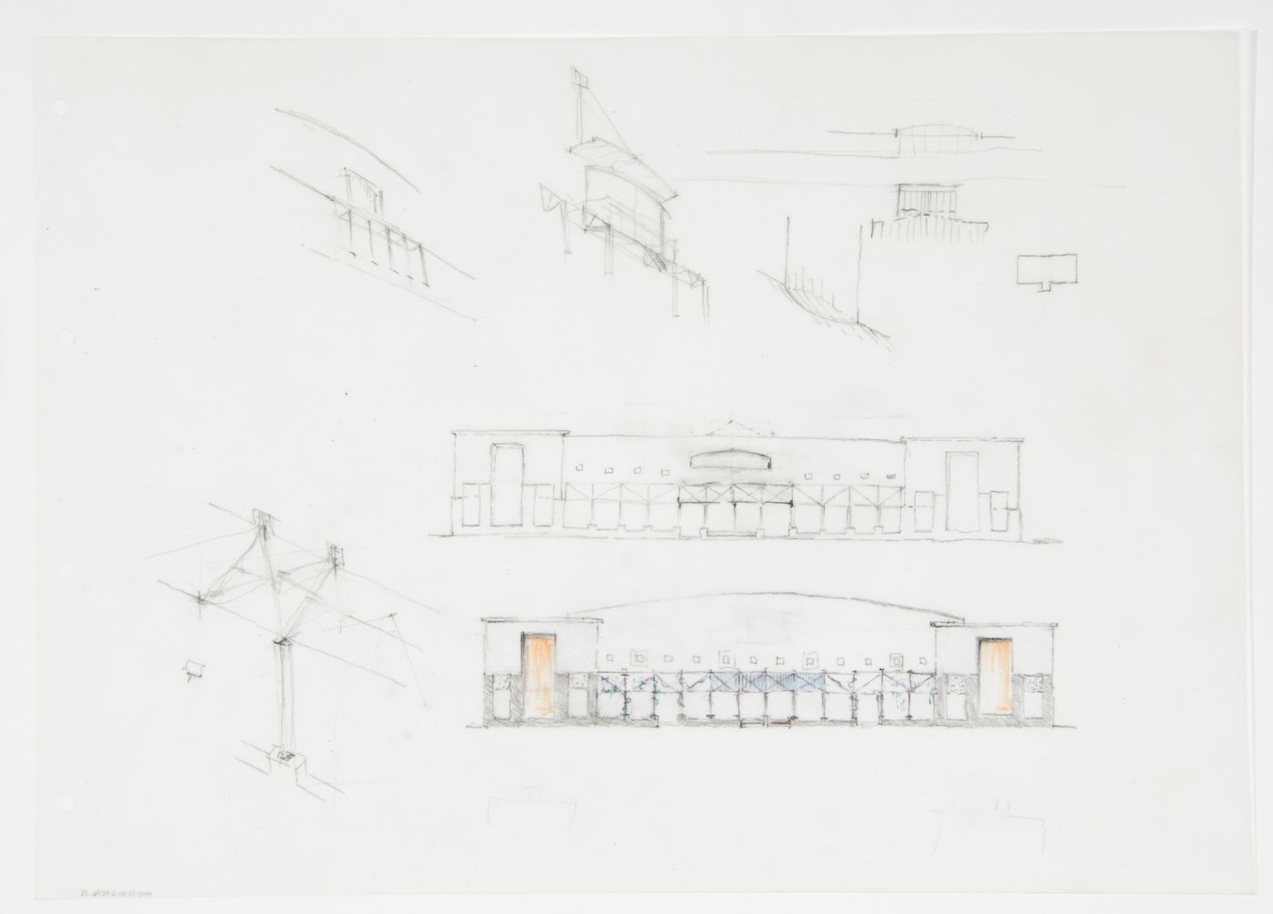 Addition to Württembergisches Staatstheater Stuttgart, Stuttgart, Germany: elevations and sketches