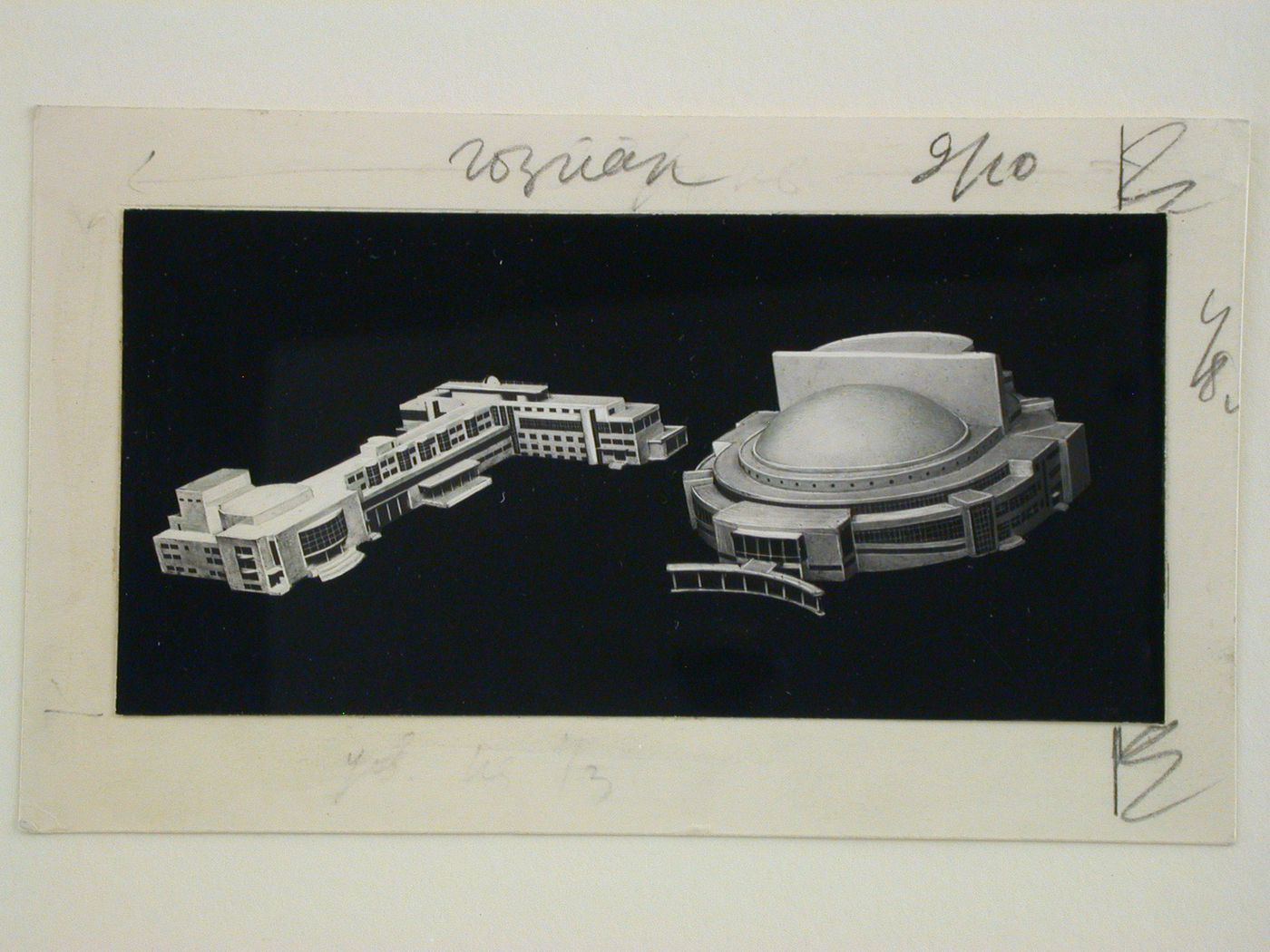 Photograph of a model for the ZIL Palace of Culture (club for the Likhachev Automobile Plant), Moscow