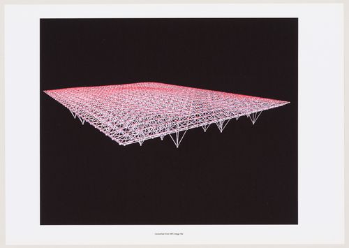 Rendering of the space frame for the Galaxy Toyama, Gymnasium, Imizu, Toyama, Japan