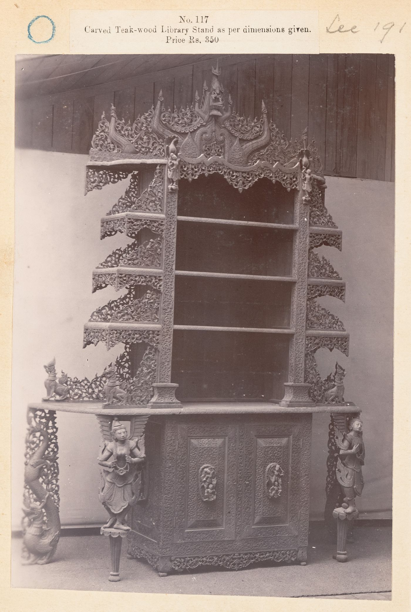 View of a stand, F. Beato Limited, C Road, Mandalay, Burma (now Myanmar)