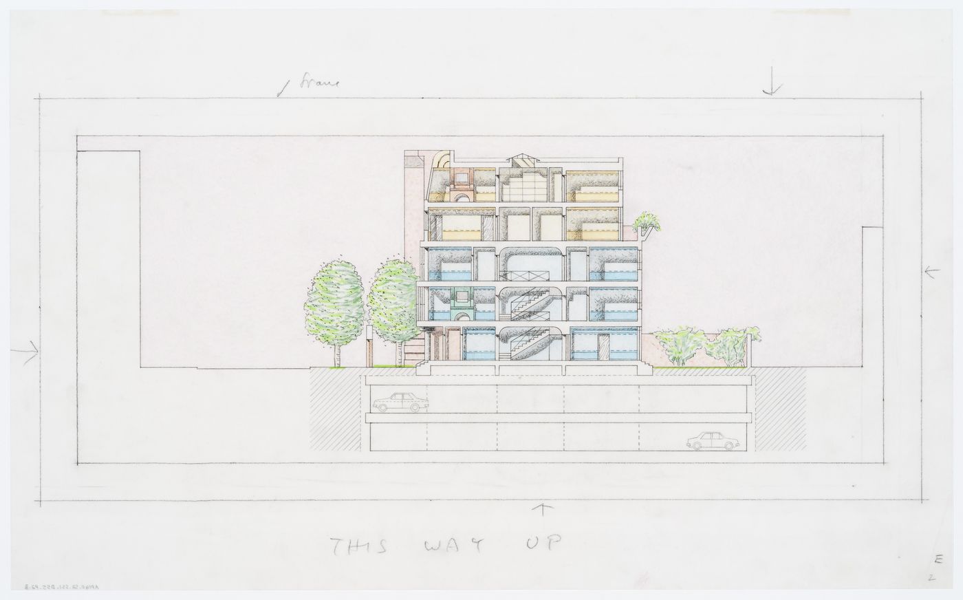 Eleven Townhouses Competition, New York, New York: section