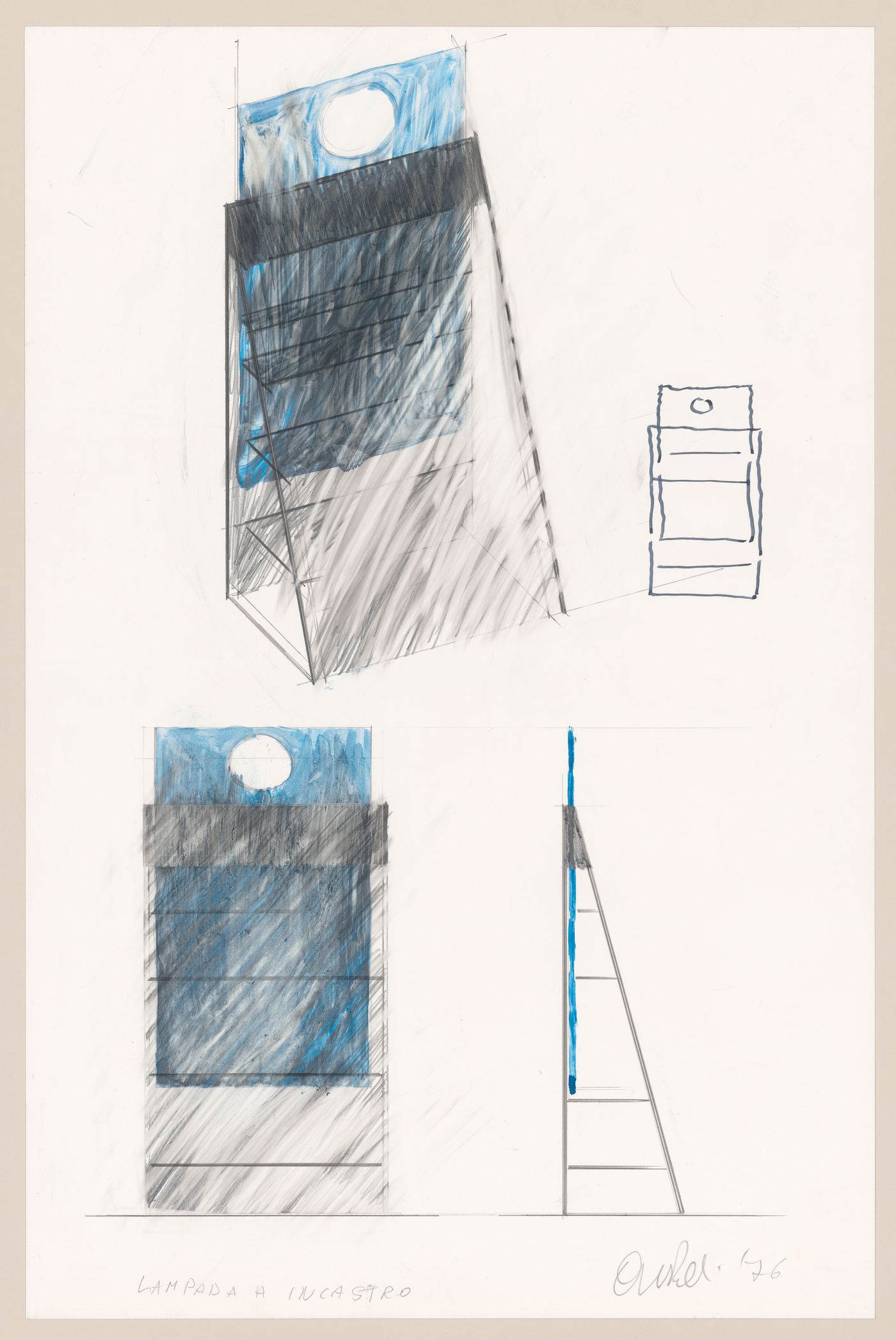 Sketches (from the project-file "Sketches and drawings on various projects, including lamp designs, 1970s-1980s")