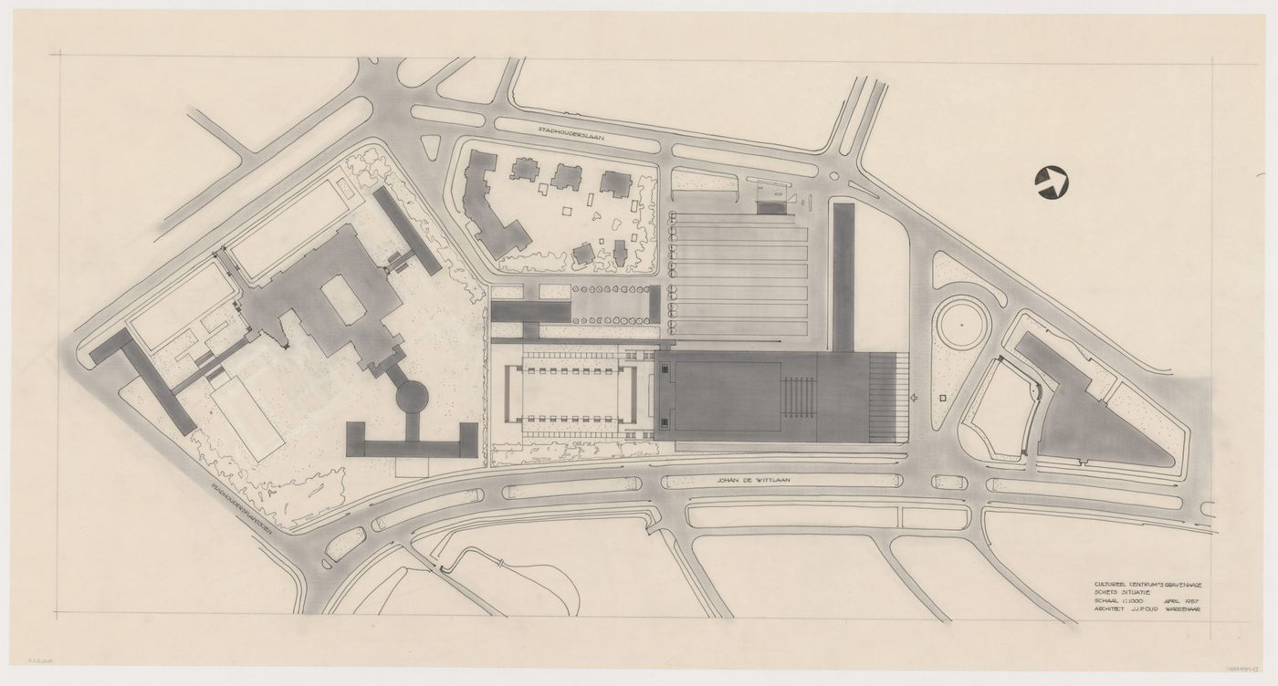 Site plan for the Congress Hall Complex, The Hague, Netherlands