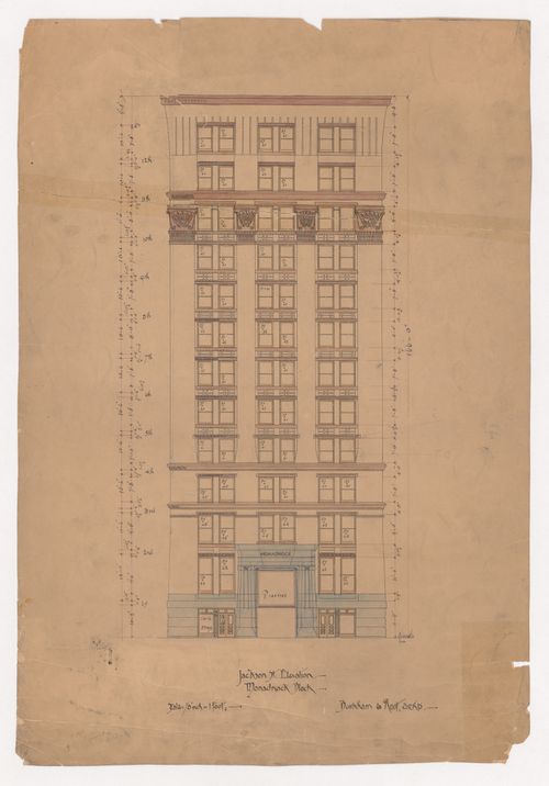 Monadnock Block, Chicago: Jackson Street elevation
