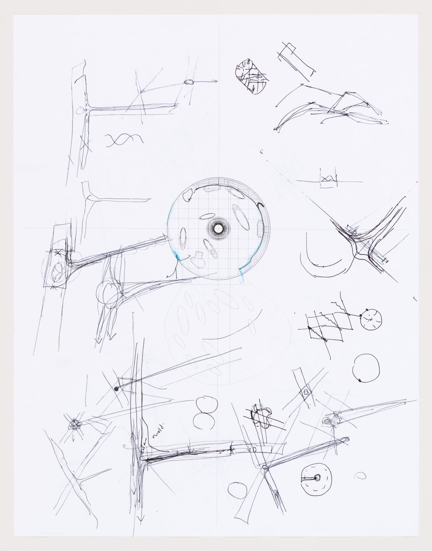 Carbon Tower: sketch of the structure to floor detail