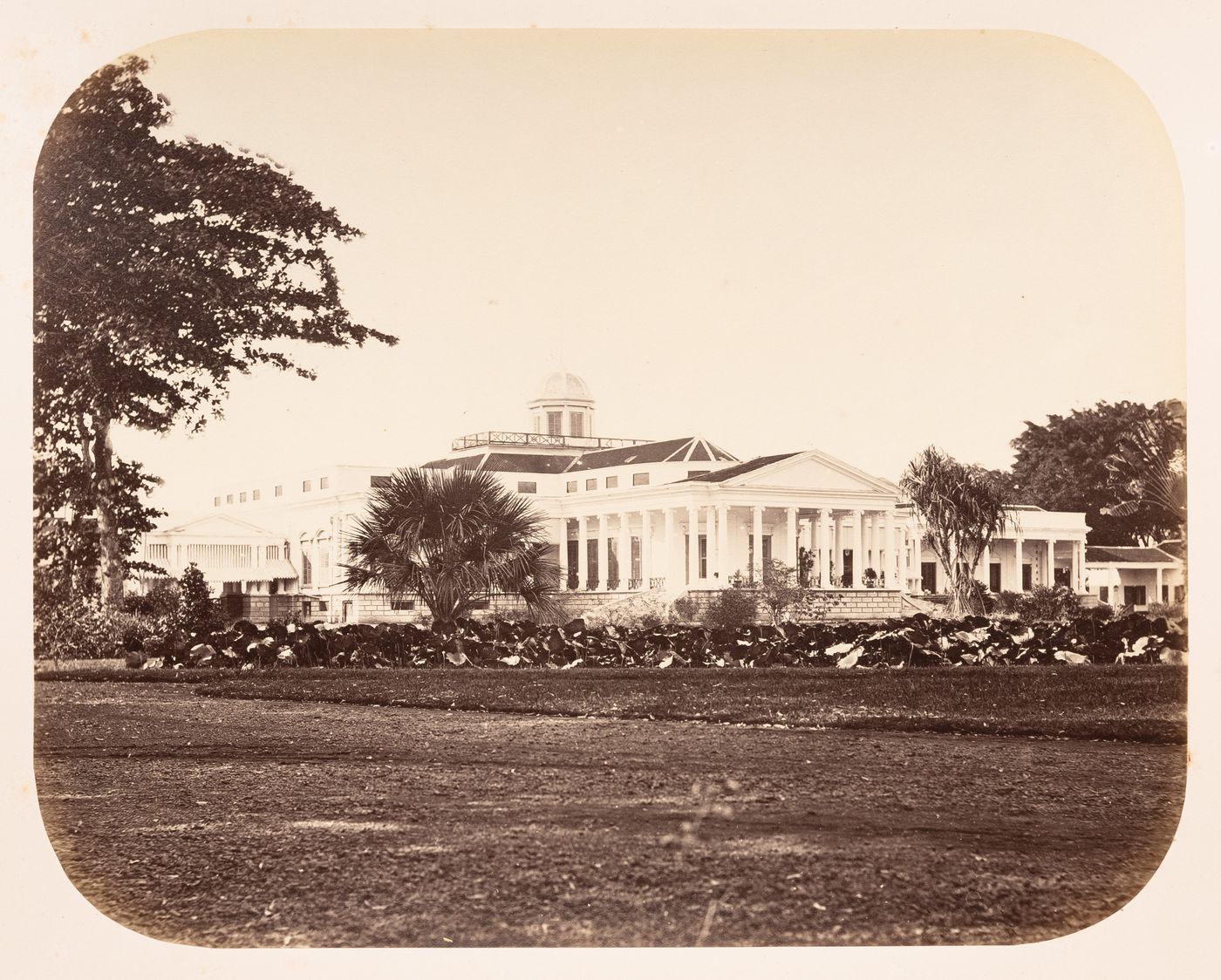 View of the Governor General's Palace (now known as Istana Bogor, now also known as the Presidential Summer Palace), Buitenzorg (now Bogor), Dutch East Indies (now Indonesia)