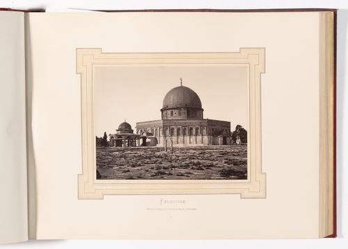 View of the Dome of the Rock, with the Dome of the Chain on the left, Jerusalem, Palestine