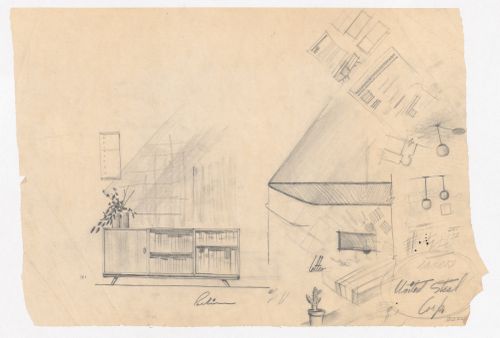 Furniture sketches for Residence of Mr. & Mrs. John C. Parkin, North York, Ontario
