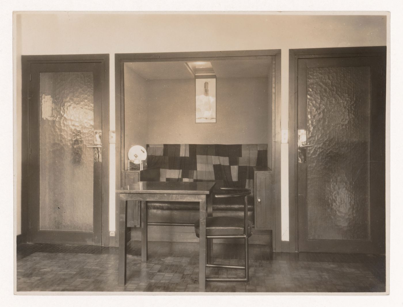Interior view of Mallet-Stevens agency, showing architect's office, Mallet-Stevens road in the 16th arrondissement, Paris, France