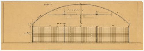 Coupe longitudinale et détails des hourdis, Garage de la Montée du Zouave, Montréal (1919-1920)