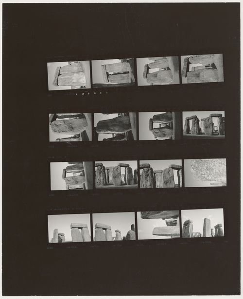 Contact sheet of views of Stonehenge, England