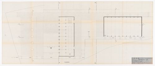 Middle school ("Scuola media") in San Sabba, Trieste, Italy: roof plan ("pianta copertina")