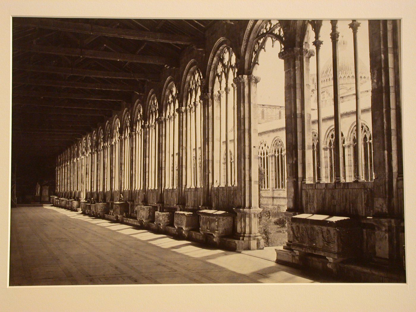 Campo Santo: Interior of galleria, Pisa, Italy