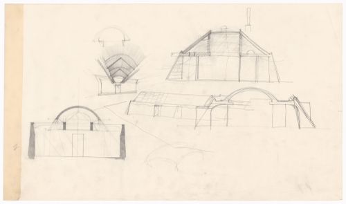 Sections and sketches for Casa Tabanelli, Stintino, Italy