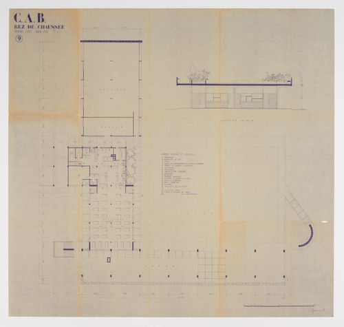 Floor plan for the Centre d'Apprentissage in Béziers, France