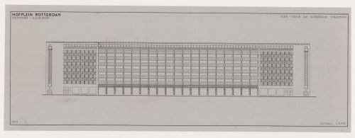 Principal elevation for a model for a mixed-use development for the reconstruction of the Hofplein (city centre), Rotterdam, Netherlands