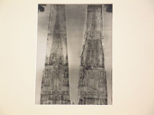 Detail, drawing of towers of cathedral