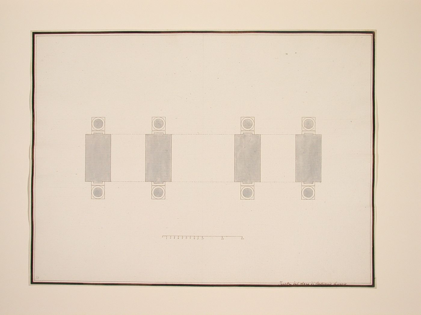 Plan of the arch of Septimius Severus, Rome