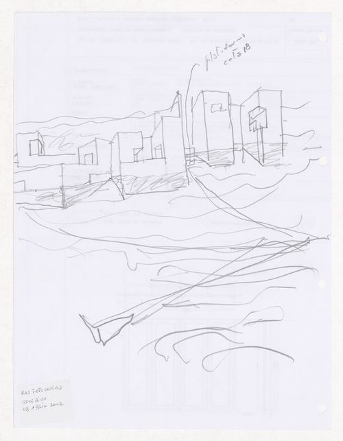 Sketch elevations for Casa em Palma de Maiorca, Palma de Maiorca, Spain; verso: Diagram for Casa em Palma de Maiorca, Palma de Mallorca, Spain