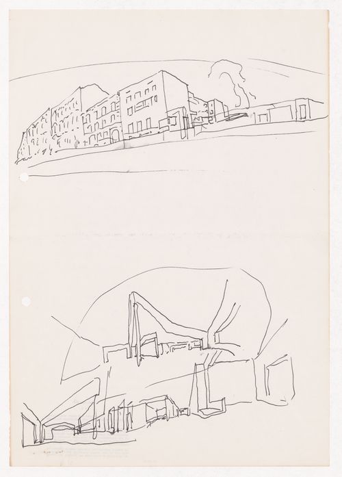Sketch perspectives for Senior Club Anziani, Blocke 121, Berlin, Germany