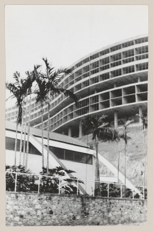 View of Pedregulho housing development, under construction, Rio de Janeiro, Brazil
