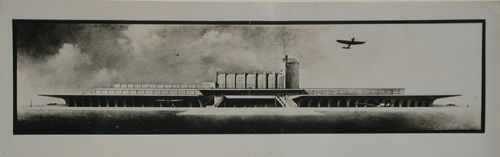 View of a drawing showing a project for an airport