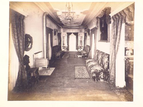Interior view of the entrance hall of Manoir Louis-Joseph-Papineau, Allée du Seigneur, Montebello, Québec