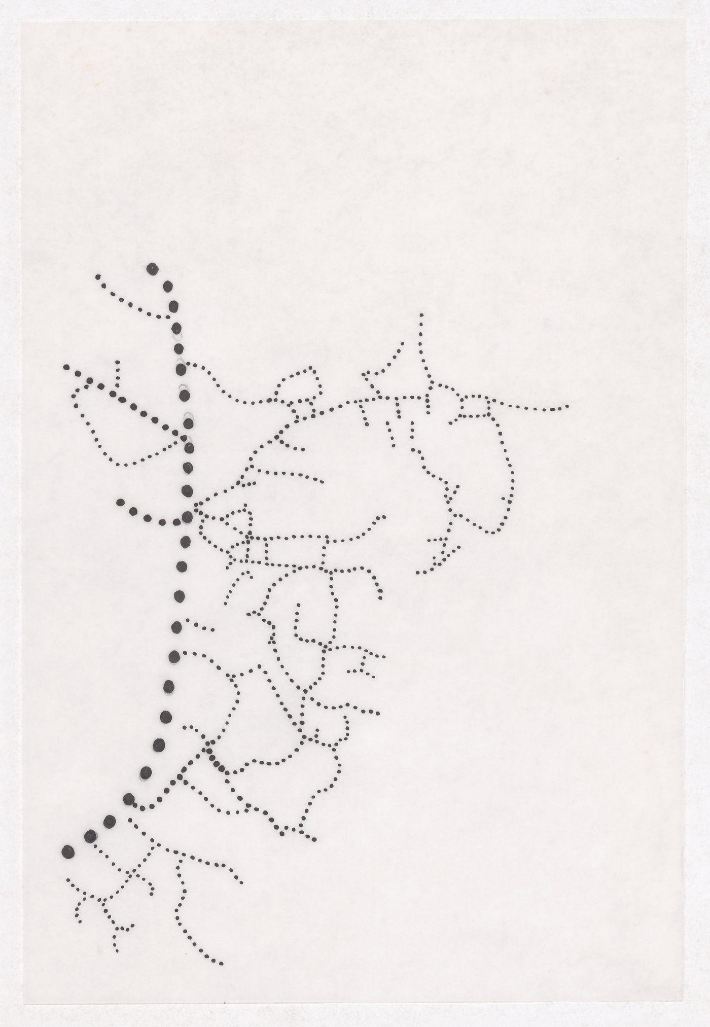 Plan showing the road network for the Sichuan housing project for "Housing a Billion: Village Upgrading: Jianlu, China" publication