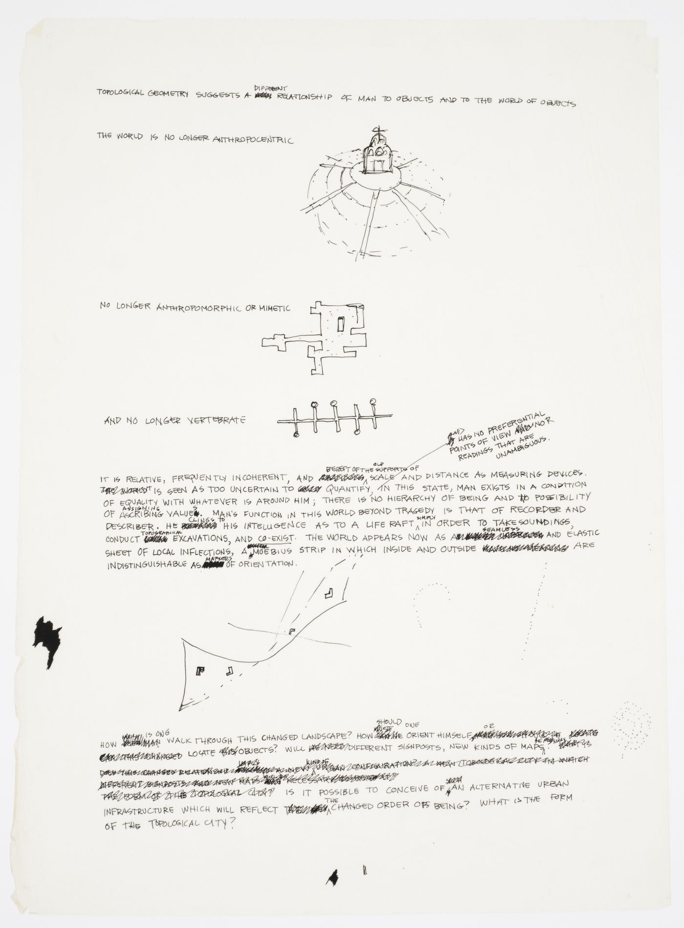 Notes and sketches on topical geometry (urban planning)