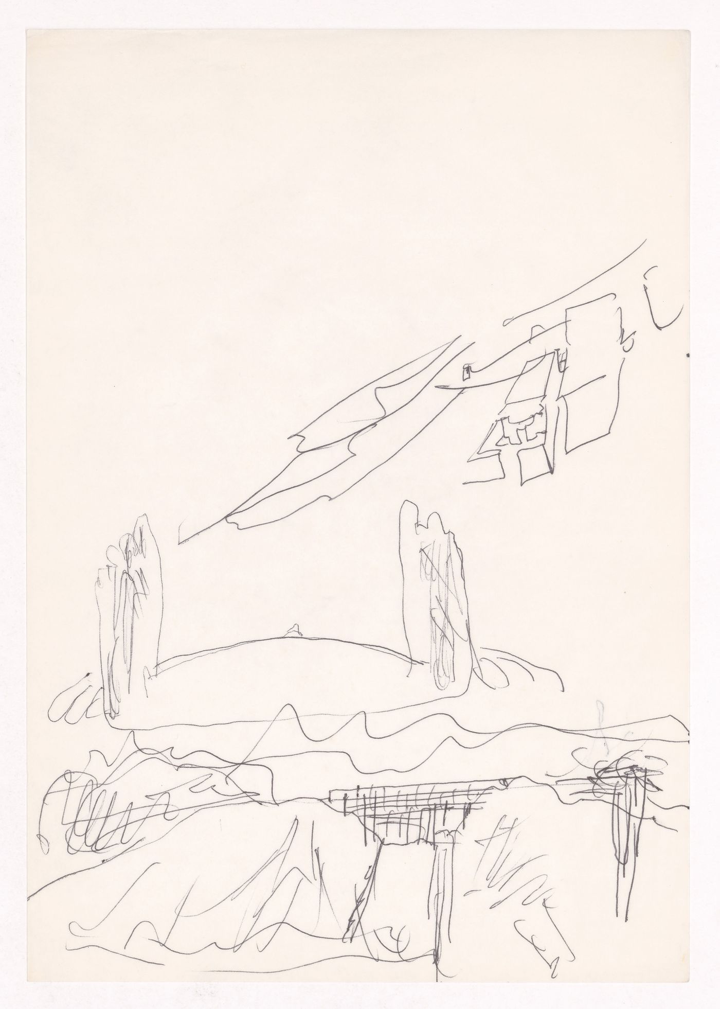 Sketch axonometric view and perspective for Casa na Praia das Maçãs, Sintra, Portugal