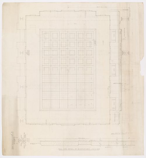 Détails du plafond de la Cour suprême, Cour suprême du Canada, Ottawa, Ontario, Canada (1937-1953, 1977)