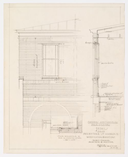Détails des chambres, Presbytère Saint-Ambroise, Montréal, Canada (1926-1929)