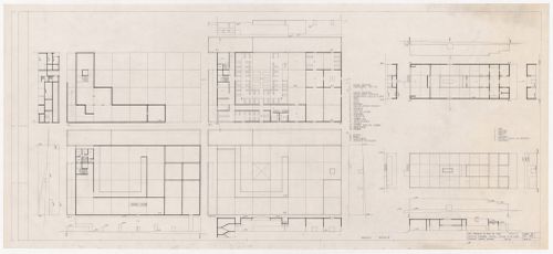 Plans, sections and elevations for Centro Cultural de Sines, Sines, Portugal