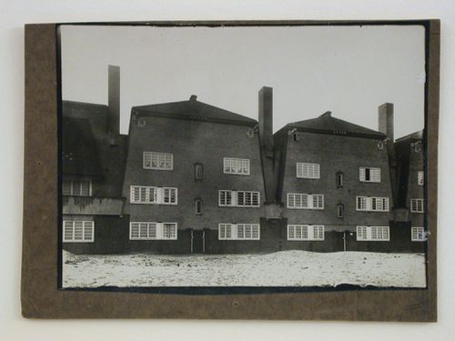 View of a façade of the East or West Block of De Dageraad [The Dawn], Amsterdam, Netherlands