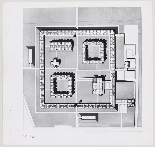 Churchill College, University of Cambridge, Cambridge, England: photograph of plan