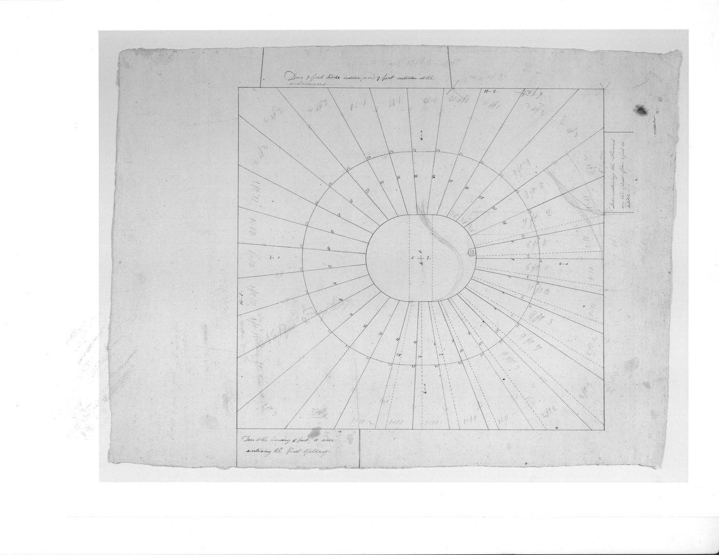 Plan for spiral stairs [?] for Notre-Dame de Montréal